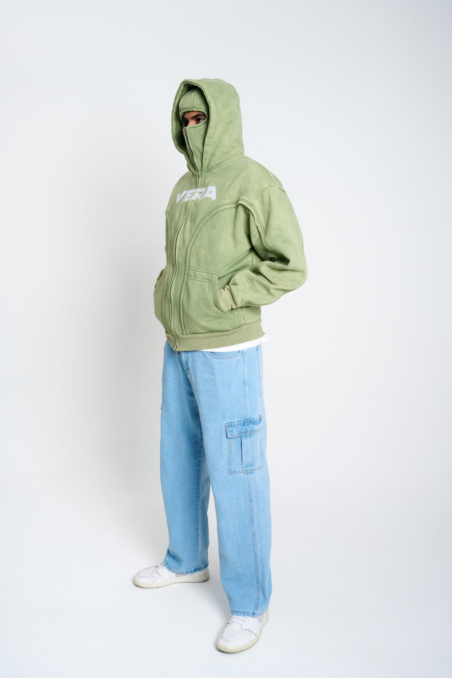 VERA MASK HOODIE (LIMO GREEN)