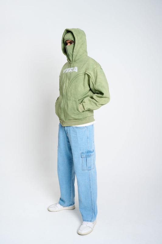 VERA MASK HOODIE (LIMO GREEN) 